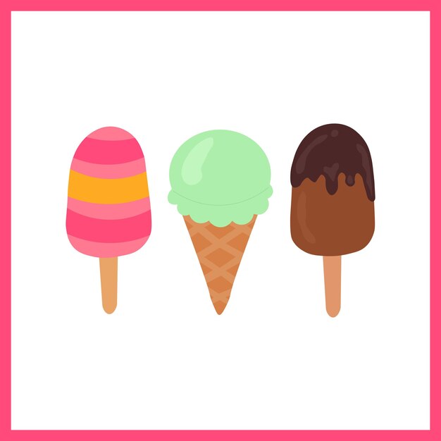 vector de helado