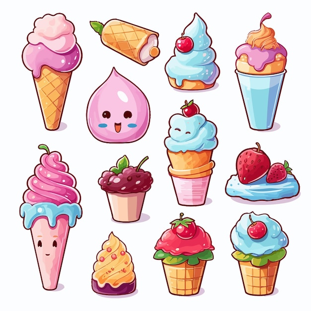 Vector de helados