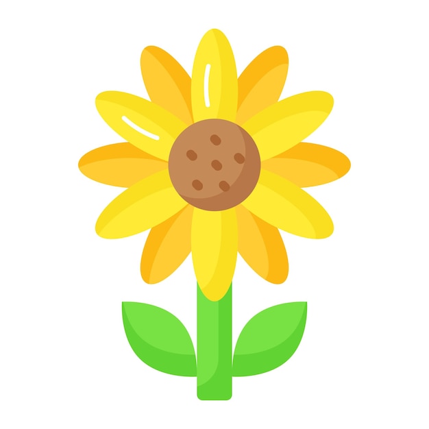 Un vector hermosamente diseñado de girasol un icono atractivo de girasole