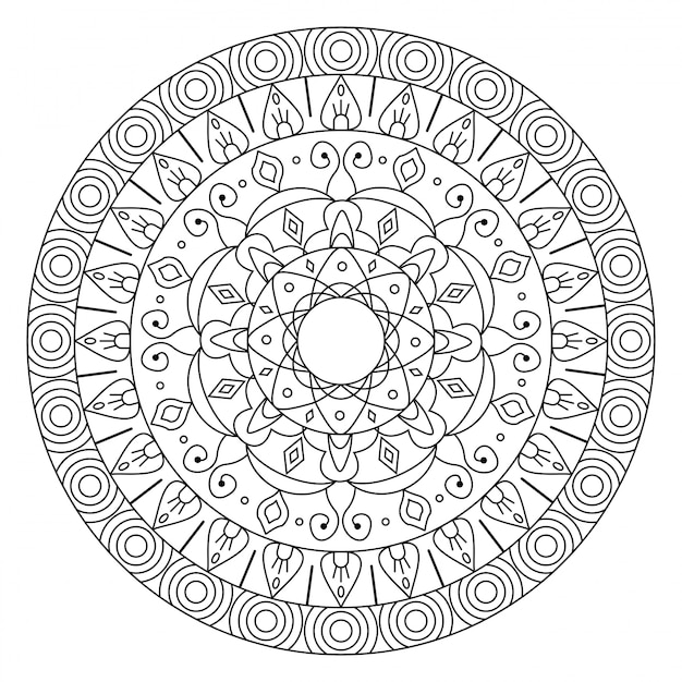 Vector hermoso diseño de mandala