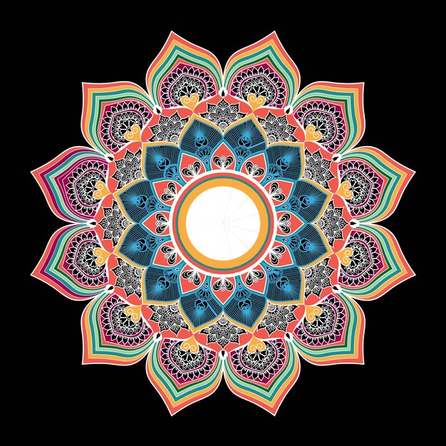Vector hermoso diseño de ornamento mandala