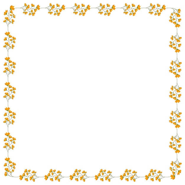 Vector hermoso marco floral último elemento de diseño