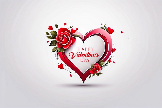 Vector hermoso Valentines logotipo de fondo diseño de redes sociales