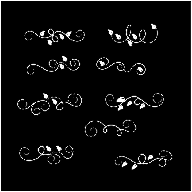 vector hermoso vector vintage elementos decorativos y adornos