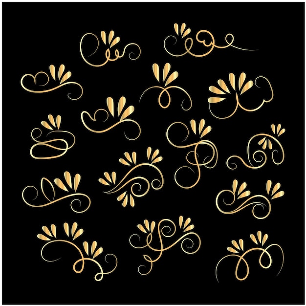 vector hermoso vector vintage elementos decorativos y adornos
