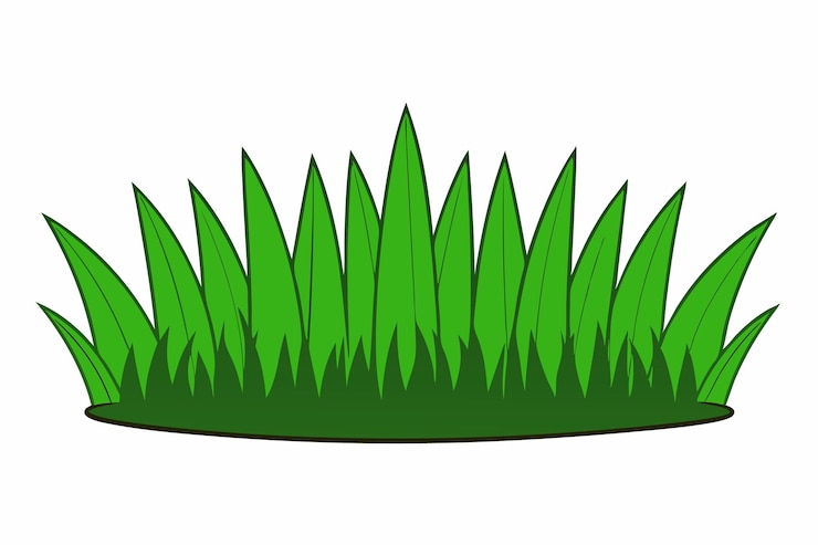 Vector vector de hierba verde para dibujos animados