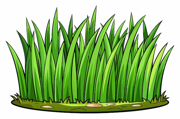 Vector de hierba verde para dibujos animados