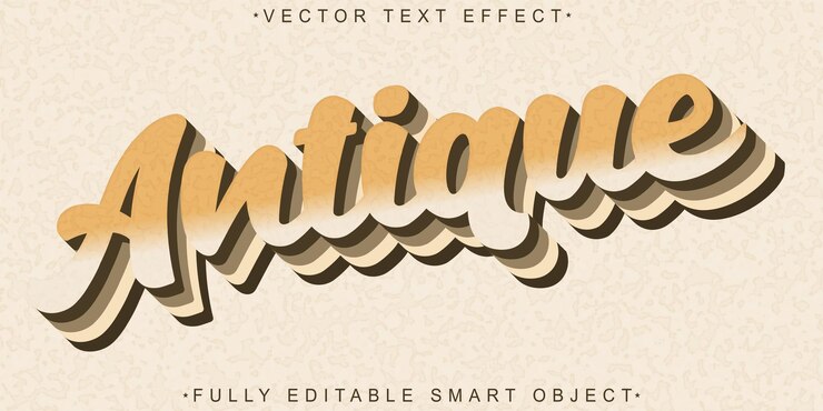 Vector vector histórico antiguo totalmente editable efecto de texto de objeto inteligente vector totalmente editable objeto inteligente efecto de texto