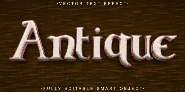 Vector histórico de madera totalmente editable Objeto inteligente Efecto de texto
