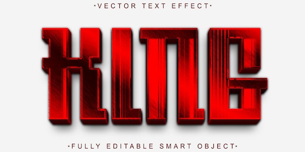 Vector histórico de Red Luxury King Objeto inteligente totalmente editable Efecto de texto
