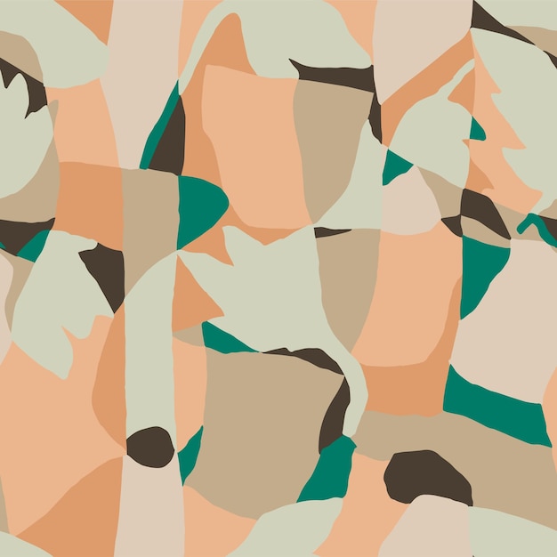 Vector hoja y capas geométricas ilustración patrón de repetición perfecta