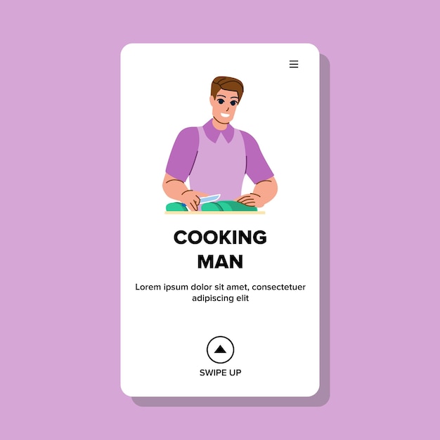 Vector de hombre de cocina