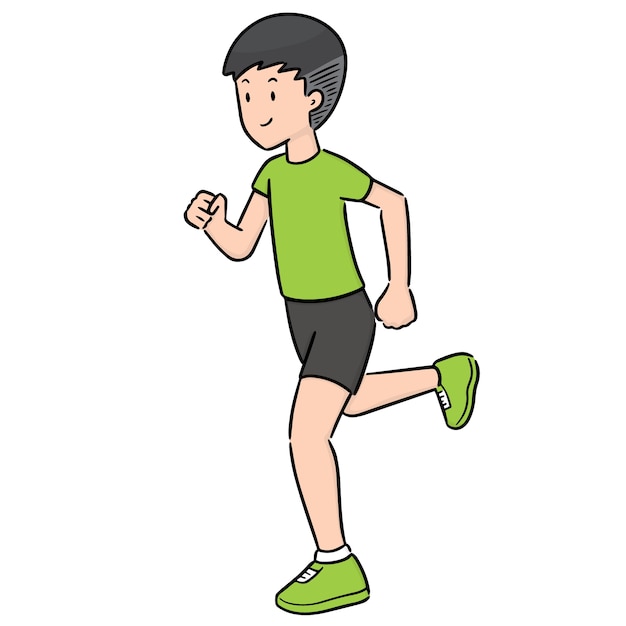 Vector de hombre corriendo