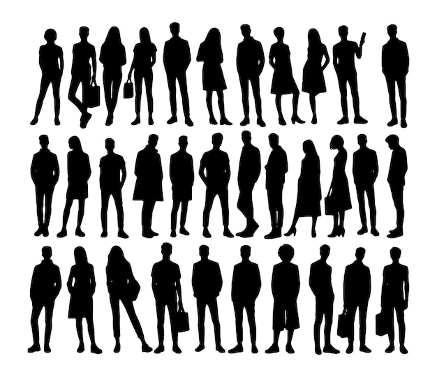 Vector de hombre trabajando en diferentes posturas