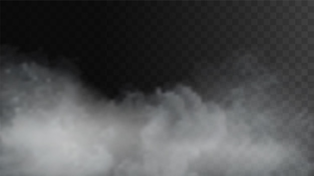 Vector humo aislado PNG textura de humo blanco Efecto especial de vapor humo niebla nubes