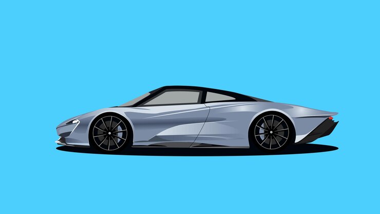 Vector vector hyper sport car gris