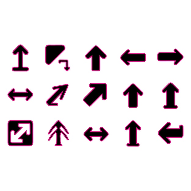 Vector de icona de flecha o signo para la Web
