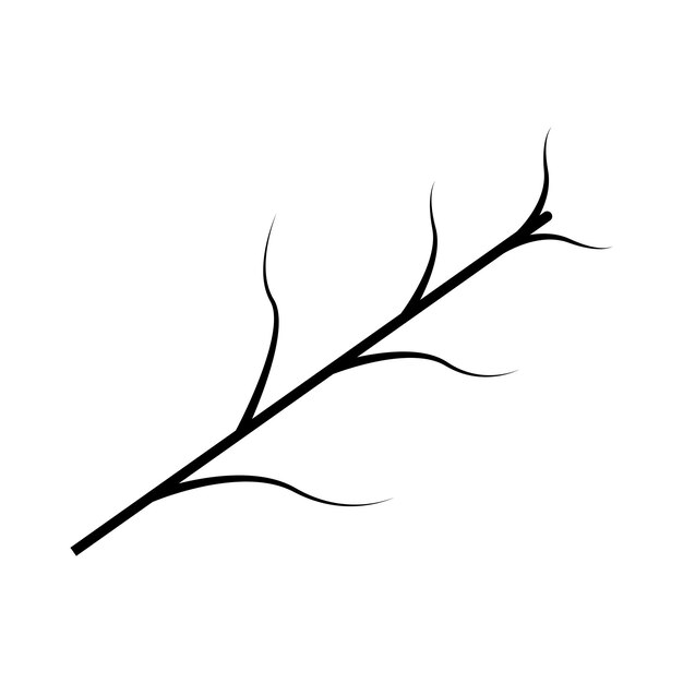 Vector de la icona de la rama de la madera