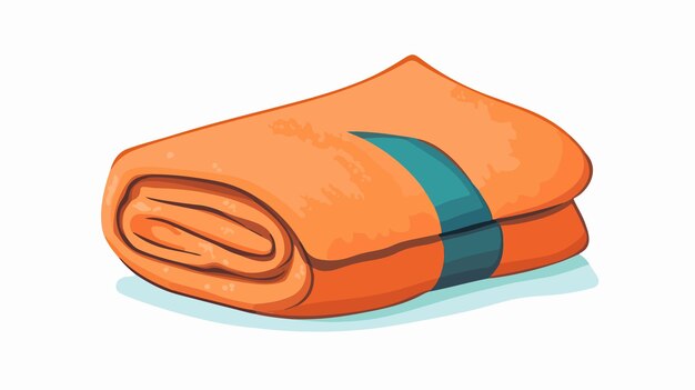 Vector de icona de toalla de baño aislado diseño plano único 2D