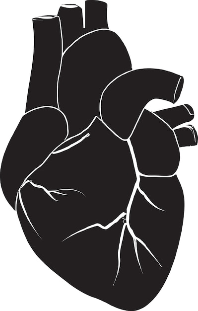 Vector icónico de la cresta del corazón humano del corazón de la resiliencia