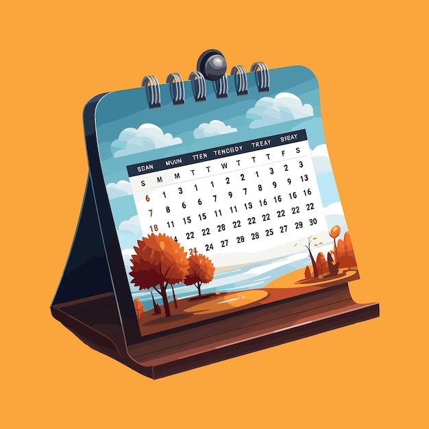 Vector de icono 3D de calendario