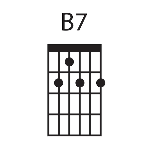 Vector de icono de acorde de guitarra