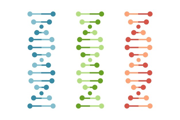 Vector icono de ADN aislado sobre fondo blanco