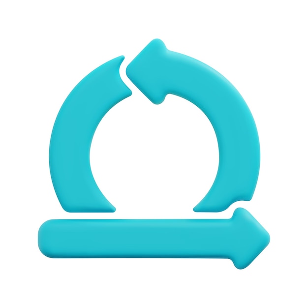 Vector de icono ágil 3d Aislado sobre fondo blanco Concepto de negocio y tecnología ágil 3d Estilo minimalista de dibujos animados Ilustración de procesamiento de vector de icono de flechas de ciclo 3d