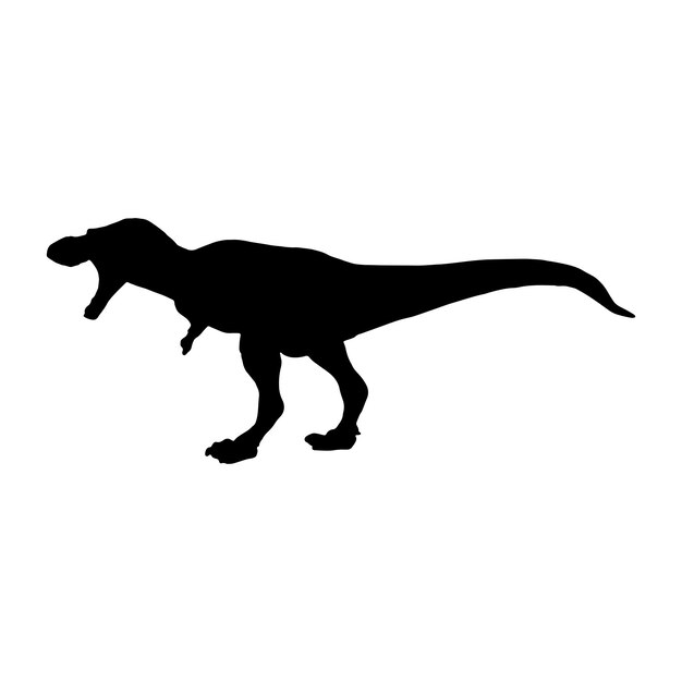 Vector vector de icono de albertosaurus sobre fondo blanco ilustración de icono negro