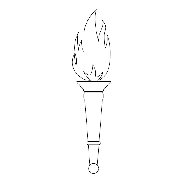 Vector icono de antorcha