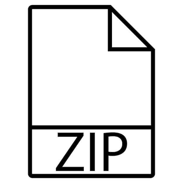 Vector de icono de archivo zip