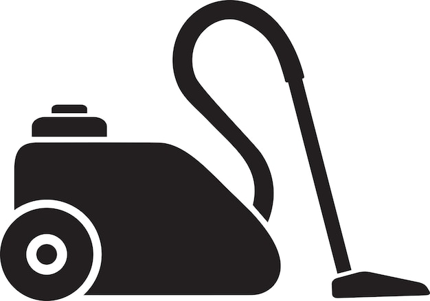 Vector del icono de la aspiradora El icono del limpiador electrónico