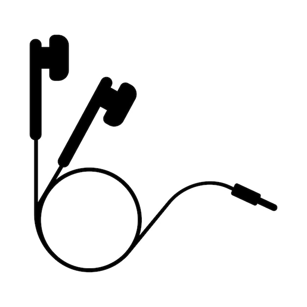 Vector icono de auriculares