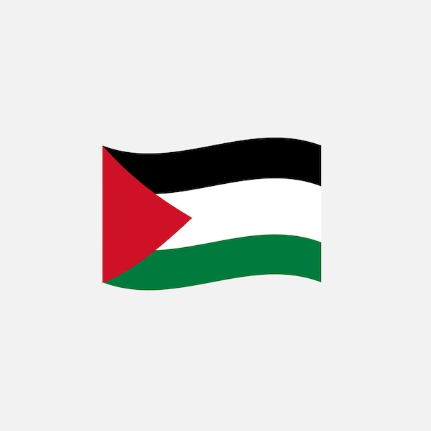 Vector de icono de bandera de Palestina