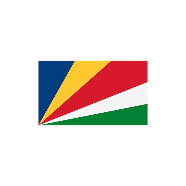 Vector del icono de la bandera de las seychelles