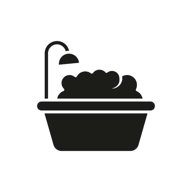 Vector de icono de bañera diseño básico simple y moderno