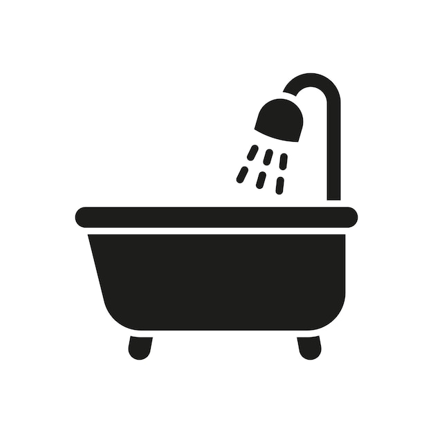 Vector de icono de bañera diseño básico simple y moderno