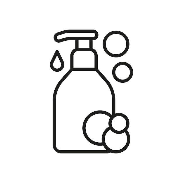 Vector de icono de baño de jabón líquido diseño básico simple y moderno