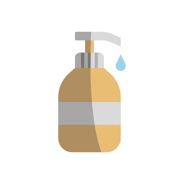 Vector de icono de baño de jabón líquido diseño básico simple y moderno