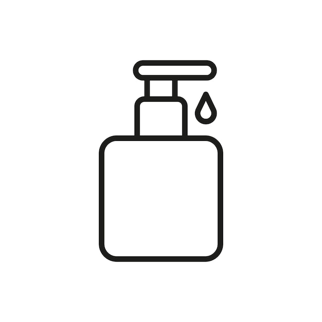 Vector de icono de baño de jabón líquido diseño básico simple y moderno