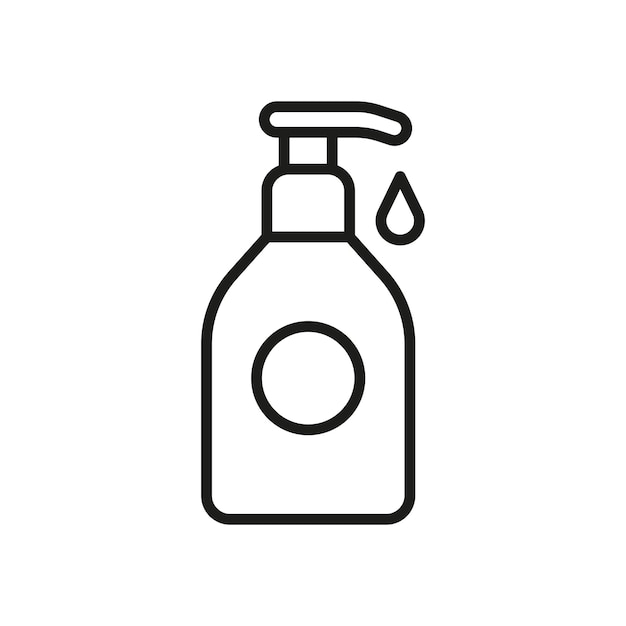 Vector de icono de baño de jabón líquido diseño básico simple y moderno