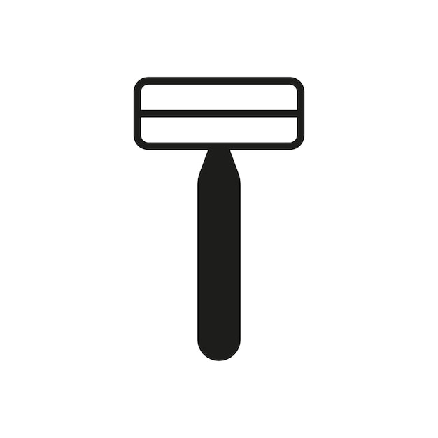 Vector de icono de baño de navaja diseño básico simple y moderno