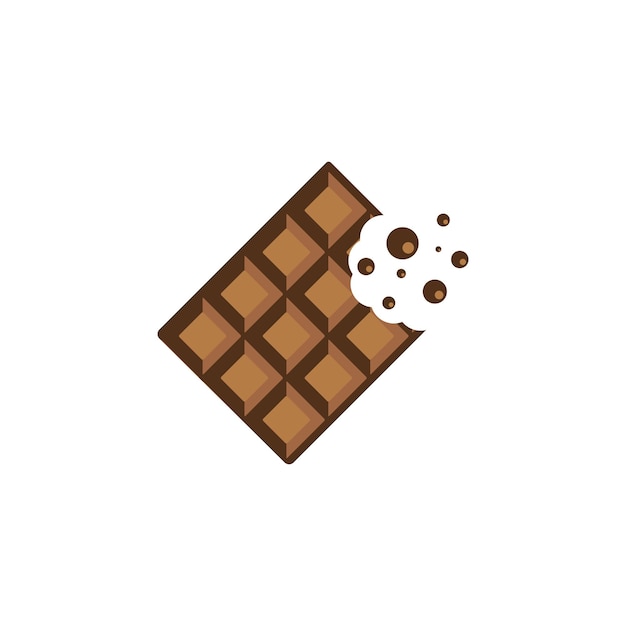 Vector de icono de la barra de chocolate