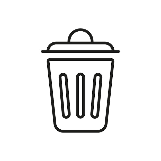 Vector de icono de la basura diseño básico simple y moderno