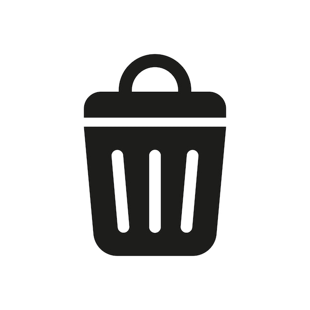 Vector de icono de la basura diseño básico simple y moderno