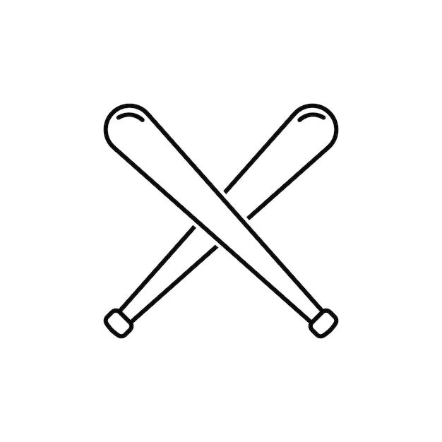 Vector de icono de bate de béisbol