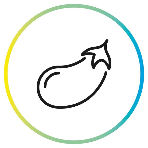 Vector del icono de la berenjena