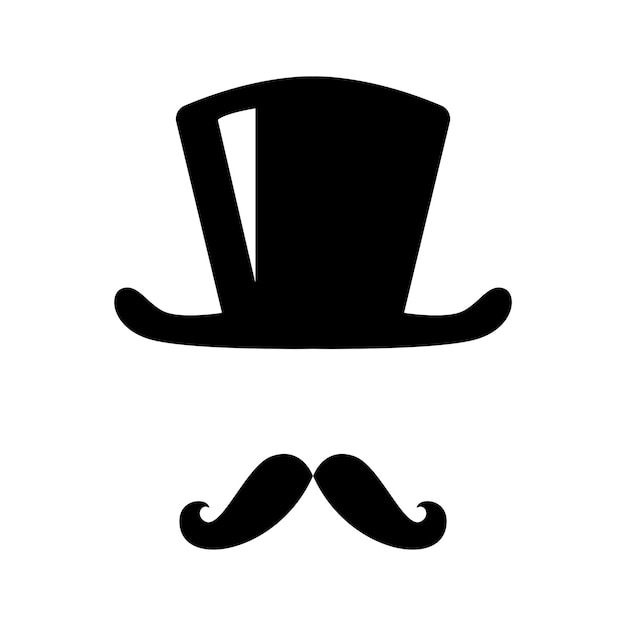 Vector de icono de bigote en el diseño de moda