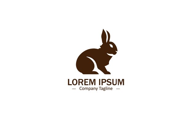 Vector de icono de bigotes elegantemente diseñado con una silueta de conejo graciosa para marcas y mercancías de mascotas de alta gama