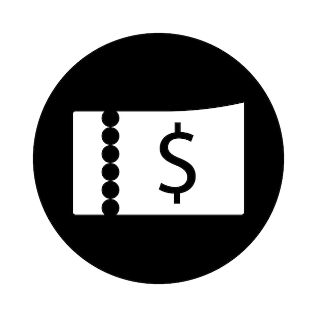 Vector de icono de billete